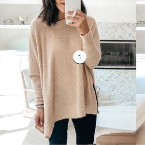 Soft, Cozy Oversized Tan Sweater Size Small
